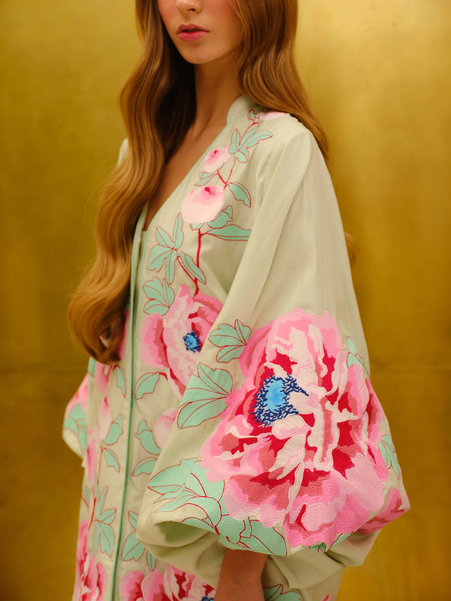 Gilded Peony Caftan