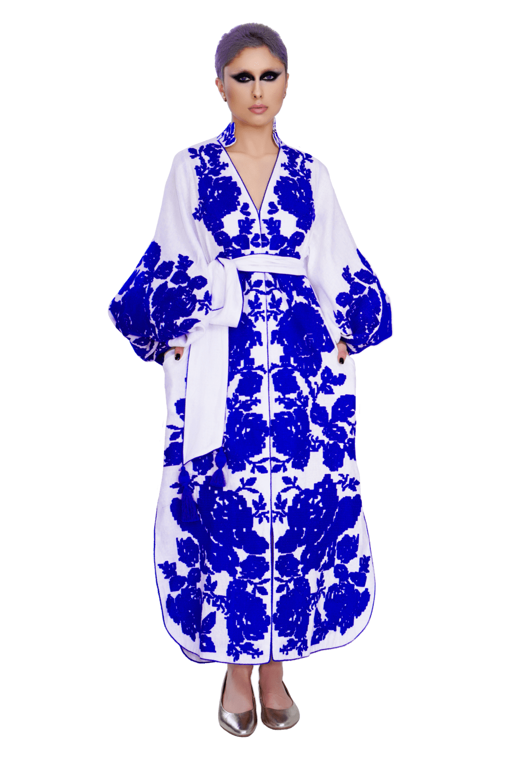 Blue and white store caftan